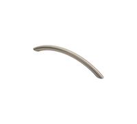 KOOPLES HARDWARE Bow Handle Range - Curved Cabinet Pulls - Modern & Traditional Drawer Handles for Kitchens, Wardrobes & Furniture (Satin Nickel, 128mm)