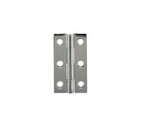 Kooples Hardware Brass Cabinet Butt Hinges 50mm x 28mm x 2mm - Small Polished Solid Brass Hinges for Cupboards, Cabinets & Furniture Doors (Polished Chrome)