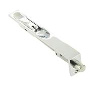 KOOPLES HARDWARE Brass Lever Action Flushbolts - Recessed Slide Bolt for Double Doors, French Doors & Timber Panels - Solid Brass with Smooth Lever Mechanism (Polished Chrome, 200x19mm)