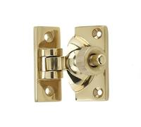 Kooples Hardware Brighton Fasteners Traditional Sash Window Lock Solid Brass Security Catch with Screws - Heritage Style Window Fitting (Polished Brass)