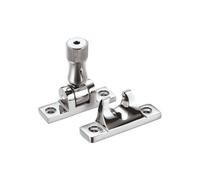 Kooples Hardware Brighton Pattern Sash Fastener - Locking Version - Solid Brass Window Lock - Traditional Sash Security Catch with Key (Polished Chrome)