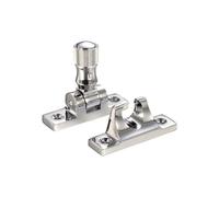 Kooples Hardware Brighton Pattern Sash Fastener Traditional Window Lock Solid Brass - Classic Sliding Sash Catch (Polished Chrome)