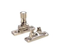 Kooples Hardware Brighton Pattern Sash Fastener Traditional Window Lock Solid Brass - Classic Sliding Sash Catch (PVD Nickel)