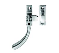 Kooples Hardware Bulb End Casement Fastener - Weather Strip Compatible Window Catch - Traditional Latch with Keep for Timber Frames (Satin Chrome)