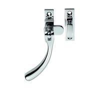 Kooples Hardware Bulb End Casement Fastener - Weather Strip Compatible Window Catch - Traditional Latch with Keep for Timber Frames (Polished Chrome)