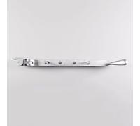 Kooples Hardware Bulb End Casement Stay - Steel Window Stay Arm with Pins - Traditional Design for Timber Casement Windows (Satin Chrome, 253mm)