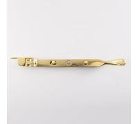 Kooples Hardware Bulb End Casement Stay - Steel Window Stay Arm with Pins - Traditional Design for Timber Casement Windows (Polished Brass, 203mm)