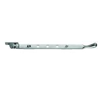 Kooples Hardware Bulb End Casement Stay - Steel Window Stay Arm with Pins - Traditional Design for Timber Casement Windows (Satin Chrome, 305mm)