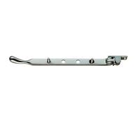 Kooples Hardware Bulb End Casement Stay - Steel Window Stay Arm with Pins - Traditional Design for Timber Casement Windows (Satin Nickel, 253mm)