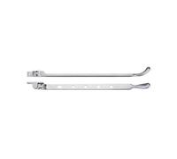 Kooples Hardware Bulb End Casement Stay - Traditional Solid Brass Window Stay for Timber Casement - Heritage Style (Satin Chrome)