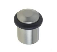 Kooples Hardware Burlington Chamfered Door Stops - Traditional Wall Mounted Doorstop with Chamfered Edge - Antique Brass & Polished Finishes (Satin Nickel)