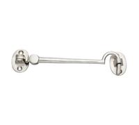 KOOPLES HARDWARE Cabin Hook - Heavy Duty Door & Window Latch - Traditional Metal Hook and Eye Catch for Security & Ventilation (Polished Chrome, 300 MM)