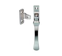 Kooples Hardware Casement Fastener - Traditional Window Latch with Keep - Secure Locking Catch for Timber Frames (Satin Nickel, Locking)