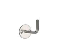 KOOPLES HARDWARE Circular Single Robe Hook - Satin Stainless Steel - 32mm Face-Fix Design with Screws