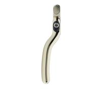 Kooples Hardware Connoisseur Cranked Locking Left Handed Window Handle - Secure Cranked Design with Key Lock - Ideal for Left Opening Windows - Fixings Included (Hardex Gold, 30mm)