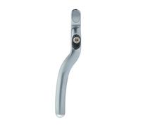 Kooples Hardware Connoisseur Cranked Locking Left Handed Window Handle - Secure Cranked Design with Key Lock - Ideal for Left Opening Windows - Fixings Included (Hardex Graphite, 30mm)