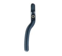 Kooples Hardware Connoisseur Cranked Locking Left Handed Window Handle - Secure Cranked Design with Key Lock - Ideal for Left Opening Windows - Fixings Included (Antique Black, 40mm)