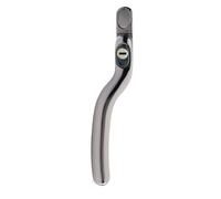 Kooples Hardware Connoisseur Cranked Locking Left Handed Window Handle - Secure Cranked Design with Key Lock - Ideal for Left Opening Windows - Fixings Included (Hardex Bronze, 15mm)