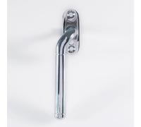 Kooples Hardware Cranked Locking Espagnolette Handle - Secure Window Lever - for uPVC and Timber Casement Frames (Polished Chrome, Left Hand)