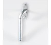 Kooples Hardware Cranked Locking Espagnolette Handle - Secure Window Lever - for uPVC and Timber Casement Frames (Satin Chrome, Left Hand)