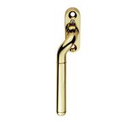 Kooples Hardware Cranked Locking Espagnolette Handle - Secure Window Lever - for uPVC and Timber Casement Frames (Polished Brass, Left Hand)