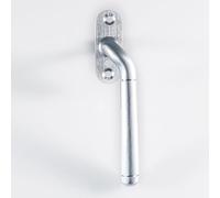 Kooples Hardware Cranked Locking Espagnolette Handle - Secure Window Lever - for uPVC and Timber Casement Frames (Satin Chrome, Right Hand)