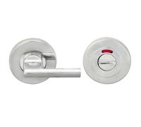 Kooples Hardware CST Disabled Thumbturn & Release Satin Stainless Steel DDA Compliant Bathroom Lock Set - Concealed Fix, Emergency Coin Release (Bright Stainless Steel)