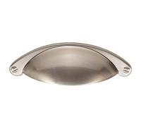 KOOPLES HARDWARE Cup Pattern Handle Decorative Cabinet Pull for Vintage Drawers, Dressers & Shaker Kitchens (Satin Nickel)