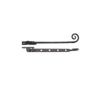 Kooples Hardware Curly Tail Casement Stay - Traditional Wrought Iron Style Window Stay for Timber Windows (Black, 254mm)