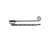Kooples Hardware Curly Tail Casement Stay - Traditional Wrought Iron Style Window Stay for Timber Windows (Black, 305mm)