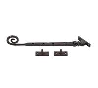 Kooples Hardware Curly Tail Casement Stays - Traditional Victorian-Style Window Stays with Decorative Curled Ends - Durable Corrosion-Resistant Metal Window Fasteners (Beeswax, 245x15x6mm)