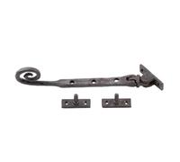 Kooples Hardware Curly Tail Casement Stays - Traditional Victorian-Style Window Stays with Decorative Curled Ends - Durable Corrosion-Resistant Metal Window Fasteners (Beeswax, 203x15x6mm)