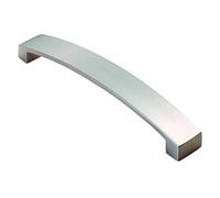 KOOPLES HARDWARE Curva Bow Cabinet Handle Brushed Nickel Drawer Pull for Kitchen Bedroom Furniture (Satin Nickel, 160mm)