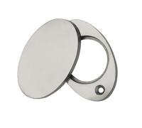 Kooples Hardware Cylinder Cover - Protective Keyhole Cover for Euro Cylinder Locks - Durable Metal Escutcheon for Doors (Satin Chrome)