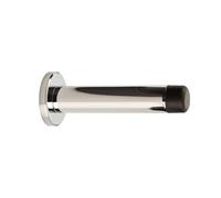 Kooples Hardware Cylinder Door Stop Wall Mounted with Rubber Tip Metal Screw Fix Buffer for Doors - Compact Stopper for Wall Protection in Homes, Offices, Bathrooms