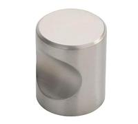 KOOPLES HARDWARE Cylindrical Knob Solid Brushed Stainless Steel - Modern Kitchen Cabinet Drawer (Stainless Steel, 20mm)