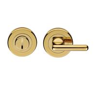 KOOPLES HARDWARE DDA Compliant Turn and Release Satin Stainless Steel Accessible Bathroom Lock Set - Large Thumbturn, Emergency Coin Release, Concealed Fix (PVD)