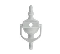 Kooples Hardware Decorative Urn Door Knocker with Spyhole - Traditional Front Door Knocker with Built-in Viewer - Fixings Included (White)