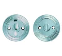 Kooples Hardware Delamain Large Thumbturn & Release Satin Stainless Steel Bathroom Lock Set - Concealed Fix, Ergonomic Design, Emergency Coin Release (Polished Chrome)