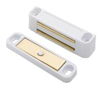 Kooples Hardware Deluxe Nylon Magnetic Catch - Heavy Duty Cabinet Door Latch - Surface Mount with Strike Plate (56x14x14mm)