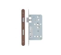Kooples Hardware DIN Bathroom Lock 2-Piece 78mm Centres, 60mm Backset Internal Privacy Mortice for Lever Handle & Thumbturn Furniture (PVD Satin Bronze)