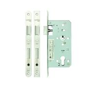 Kooples Hardware DIN Euro Sashlock 72mm c/c 55mm Backset Mortice Lock for Euro Cylinder - with Forend & Strike Plate