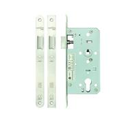 Kooples Hardware DIN Latch 55mm Backset Euro Profile Lock Case with Strike Plate DIN 18251 Mortice Latch for Timber & Composite Doors