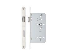 Kooples Hardware DIN Lift-to-Lock Case - 72mm c/c - 60mm Backset Euro Profile Radius Forend Satin Finish Internal Door Lock
