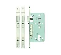 KOOPLES HARDWARE DIN Night Latch - 72mm Centres - 55mm Backset - Radius Forend & Strike - Euro Profile Lock Case for Timber or Metal Doors