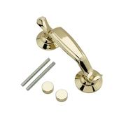 Kooples Hardware Doctor’s Door Knocker - Traditional Brass Ring Knocker for Front Doors - Classic Period Style - Fixings Included (Hardex Gold, Through Fix)