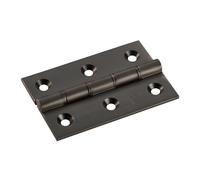 Kooples Hardware Double Phosphor Bronze Washered Butt Hinge | Traditional Mortice Hinge for Internal Timber Doors | Smooth Low-Friction Operation (Matt Bronze, 102mm x 67mm x 4mm)