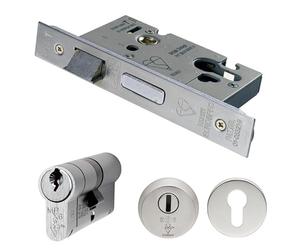 Kooples Hardware Easi-T Euro Profile BS Double Cylinder Sashlock - 5 Lever High Security Lock - BS 3621 Compliant (64mm)
