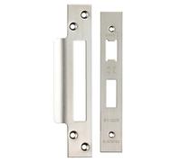 Kooples Hardware Easi-T Forend, Strike Plate and Fixing Pack for Sashlocks - Replacement Lock Accessory - Complete Kit for Sash Lock Installation or Repair (Square, Satin Stainless Steel)