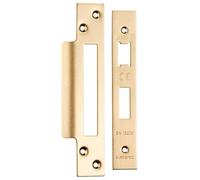 Kooples Hardware Easi-T Forend, Strike Plate and Fixing Pack for Sashlocks - Replacement Lock Accessory - Complete Kit for Sash Lock Installation or Repair (Square, Satin Brass)